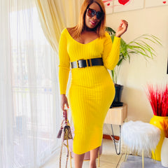 Olivia Pretty Girl Ribbed Dress