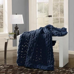 Heavy High Quality Luxury Chunky Knit Throw Blanket-120X150cm