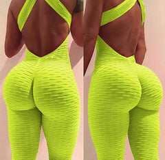 Brazilian Bubble Wrinkle Gym Fitness Workout sexy Jumpsuit