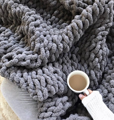 Heavy High Quality Luxury Chunky Knit Throw Blanket-120X150cm