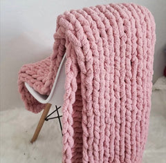 Heavy High Quality Luxury Chunky Knit Throw Blanket-120X150cm