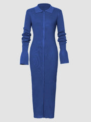 Mademoiselle Warm Buttoned Knit Dress