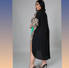 Green Orange Plus Size Tunic Dress- Wardrobenthings