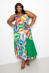 Queen Things Green Back Plus Size Dress