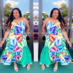 Queen Things Green Back Plus Size Dress
