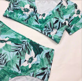 3 Green Plus Size Set Beach Cover Up