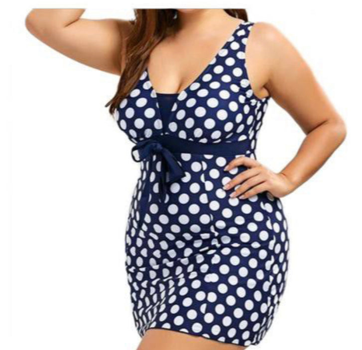 Plus Size Polka Dot Swimsuit