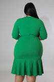 I Keep Falling in Green Plus Size Dress