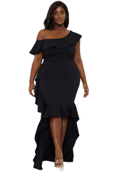 Heart me Ruffles High Quality Plus Size Dress