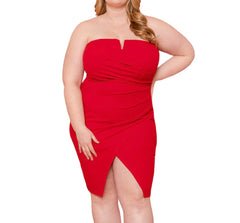 Francesca Top Slit Tube Bodycon Midi Dress