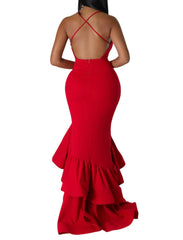 High Quality Mell Ruffles Bodycon  Dress