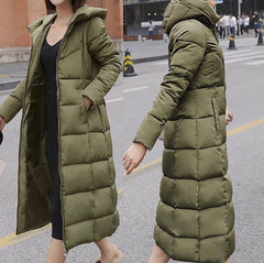Miss Q Winter Long Bomber Parka Puffer jackets for women